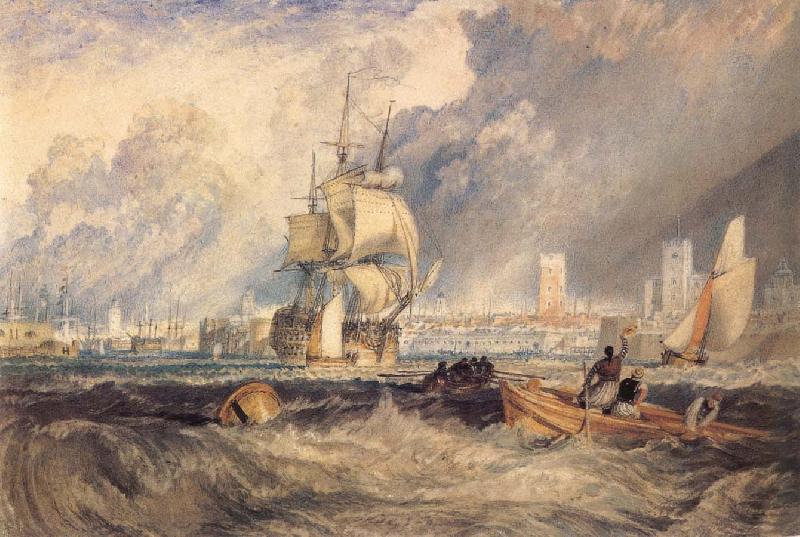 J.M.W. Turner Portsmouth France oil painting art